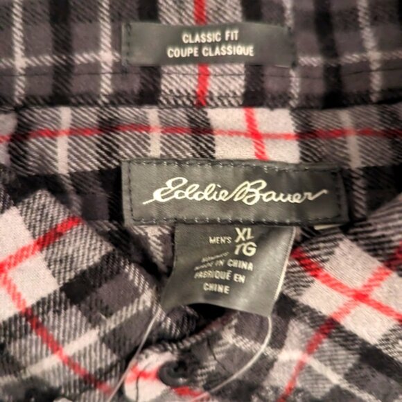 XL Eddie Bauer Plaid Flannel Shirt - Men’s - Picture 4 of 5